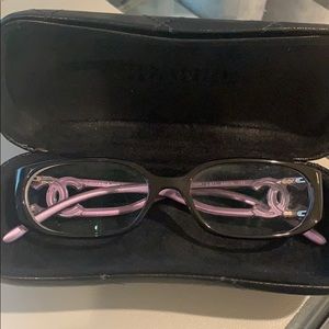 Chanel Glasses Frame with Black Quilted Case